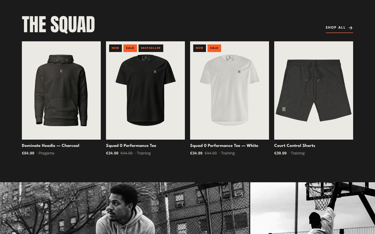 The rest of the range, one tap from the home page.